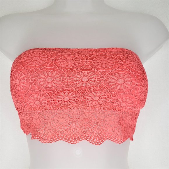 Hollister Other - Hollister Coral Padded Lace Bandeau Size XS